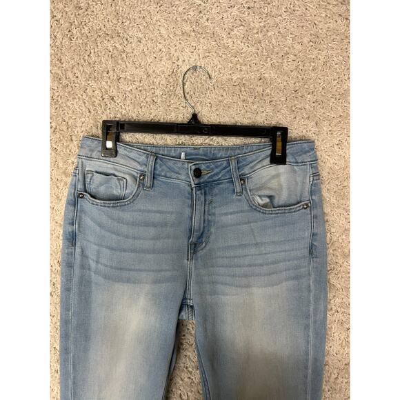 Vigoss Flare Jeans Womens 28 Light Blue Faded Denim Mid Rise - Picture 3 of 12